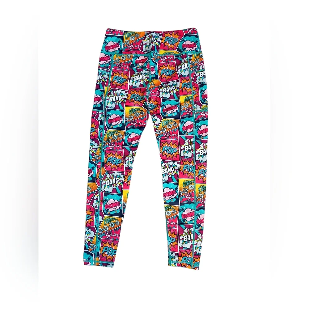 Constantly Varied Gear Comic Pop Art Colorful Womens Leggings Size Large - Picture 3 of 6